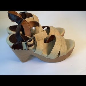 Lucky Brand wedge sandals.
